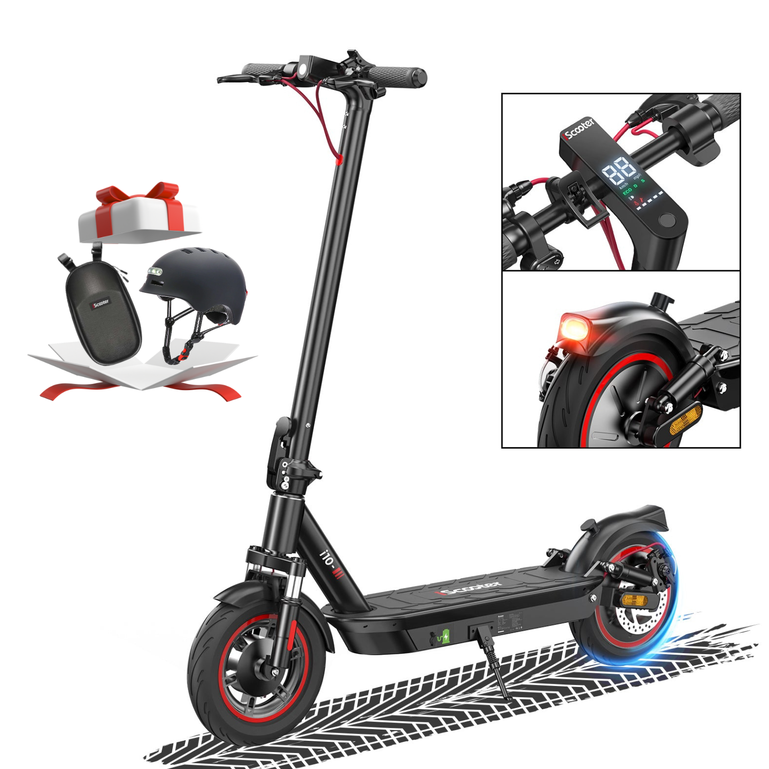 iScooter i10 650W Peak Motor Commuter Electric Scooter