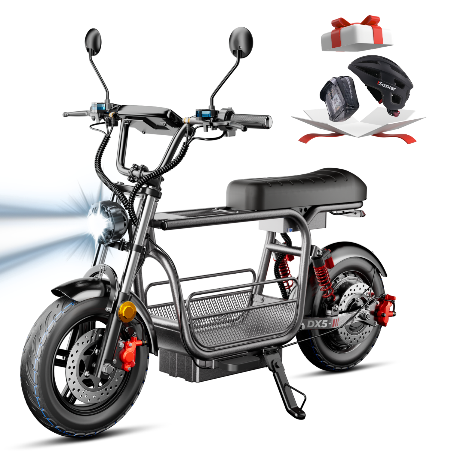 iScooter DX5 Cargo Electric Scooter with Seat