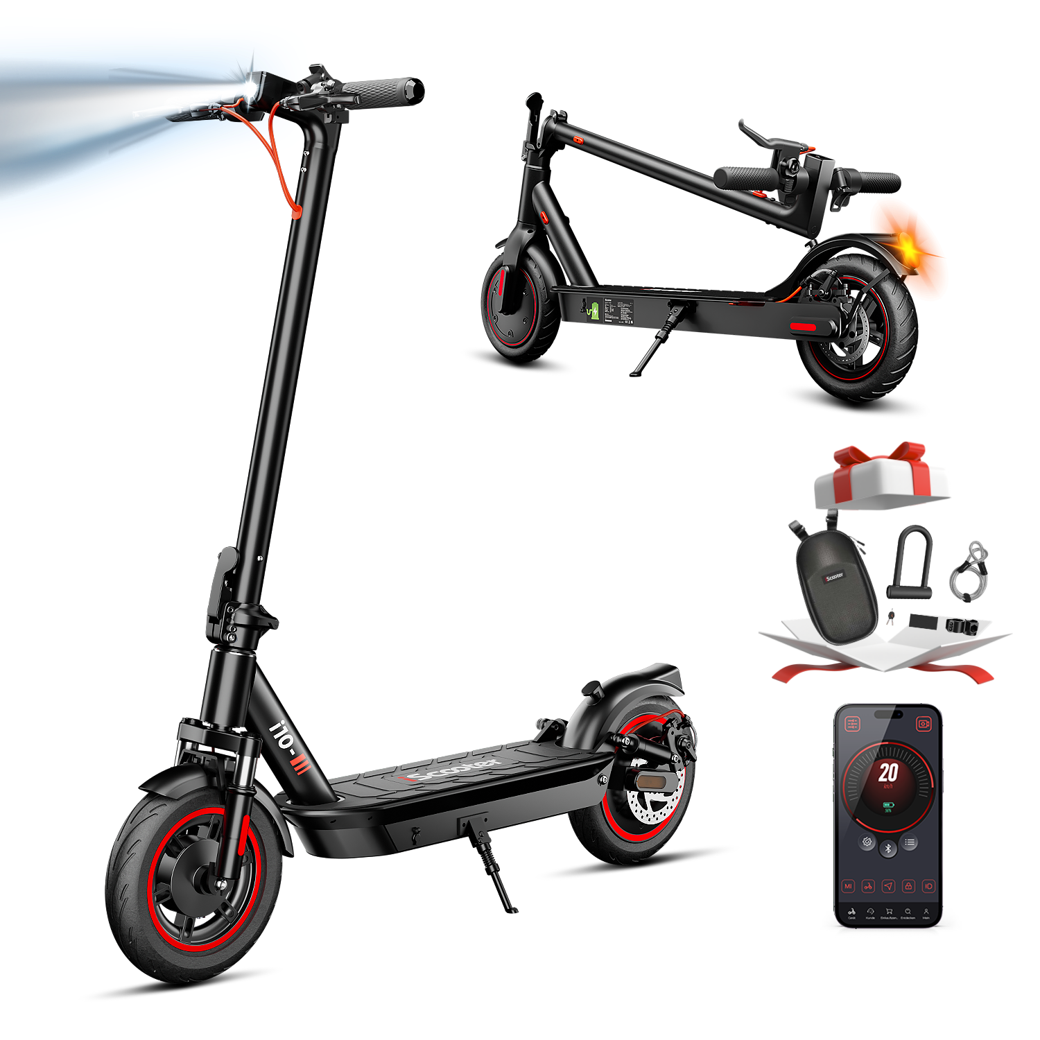 iScooter i10 650W Peak Motor Commuter Electric Scooter
