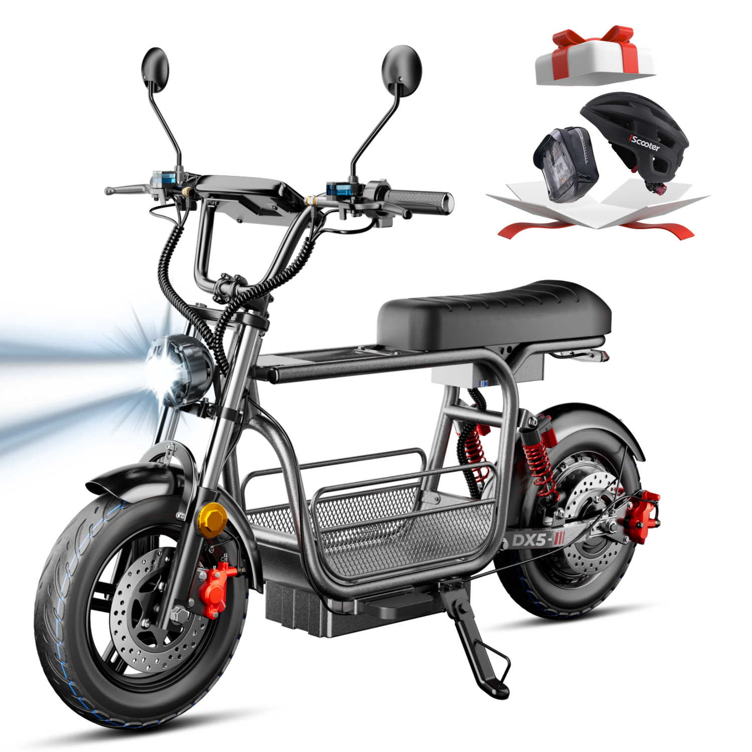 iScooter DX5 Cargo Electric Scooter with Seat