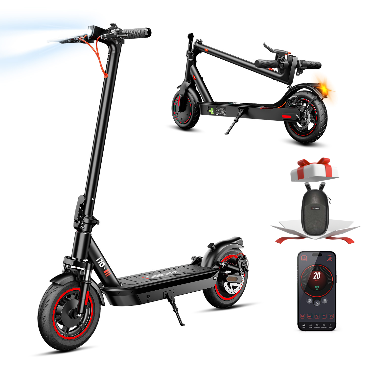 iScooter i10 650W Peak Motor Commuter Electric Scooter