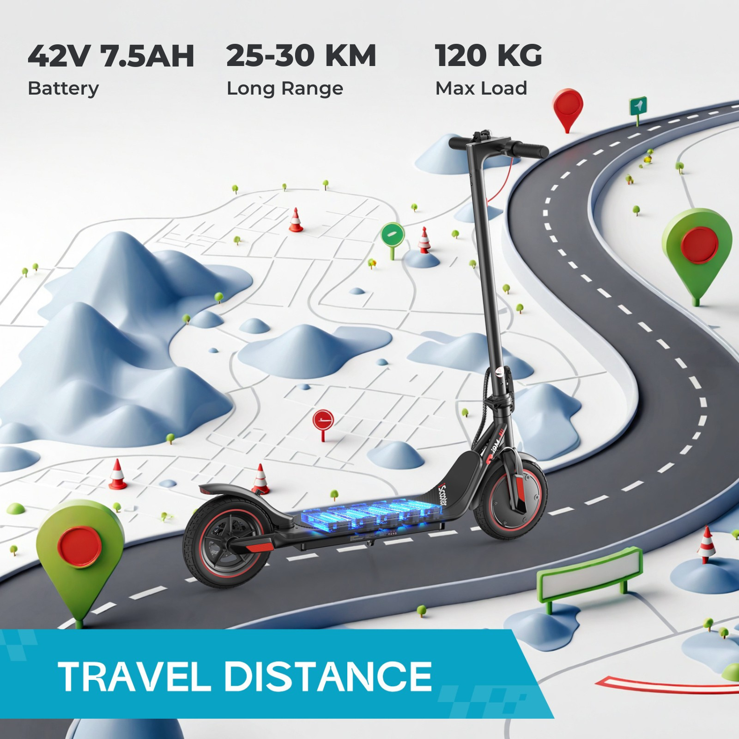 iScooter i9M Foldable Commuting Electric Scooter 500W