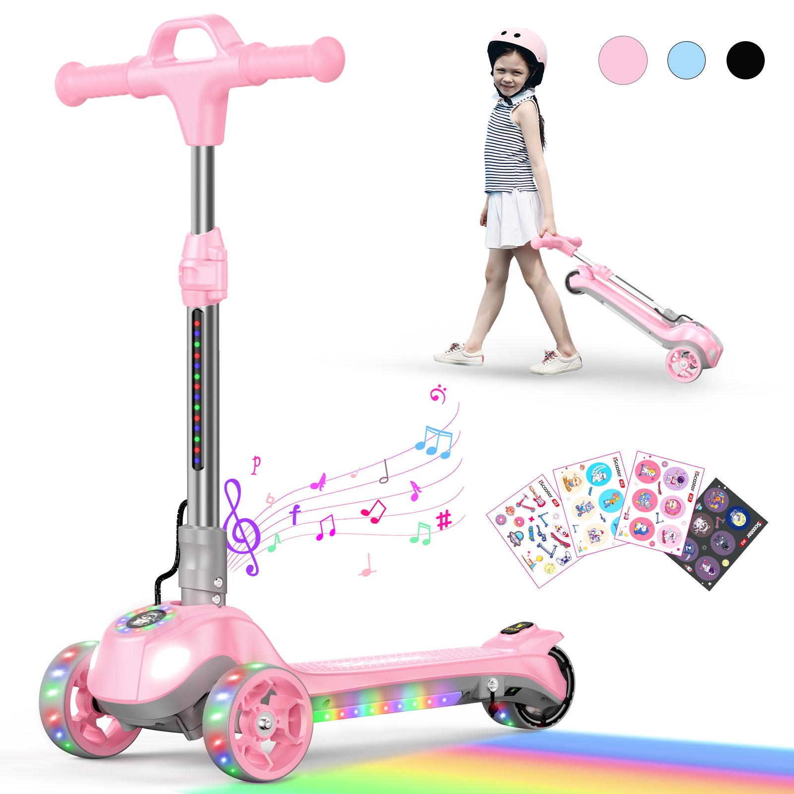 Trottinettes pliables à hauteur réglable iScooter iK2 Pro 3 pour enfants