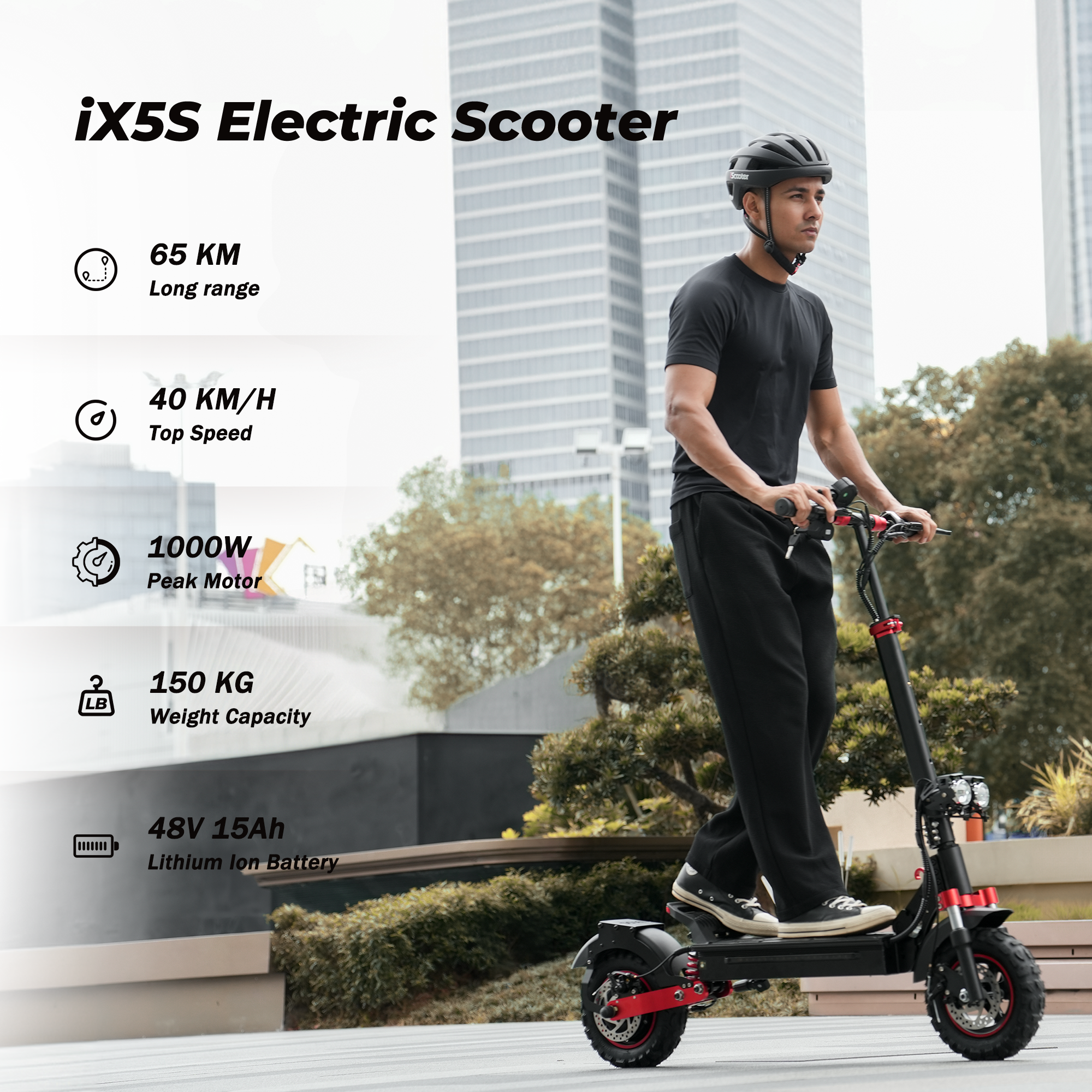 iScooter iX5S 1000W Electric Scooter