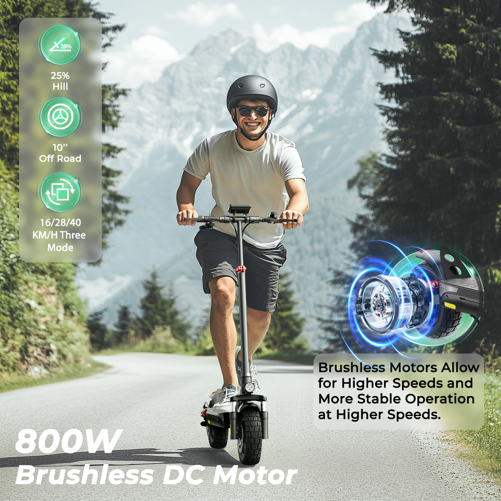 iScooter iX3 800W Off Road Electric Scooter