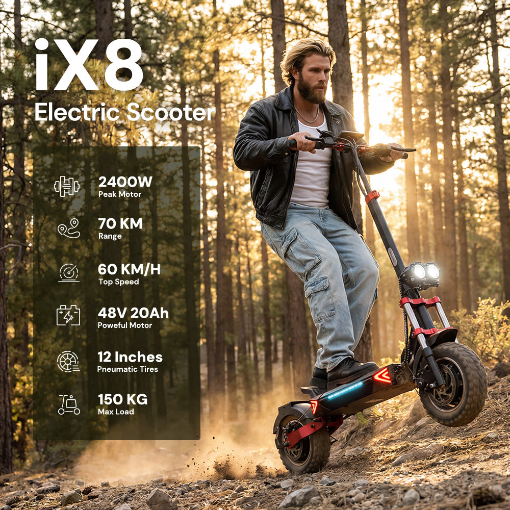 iScooter iX8 Off-Road Dual Motor Electric Scooter