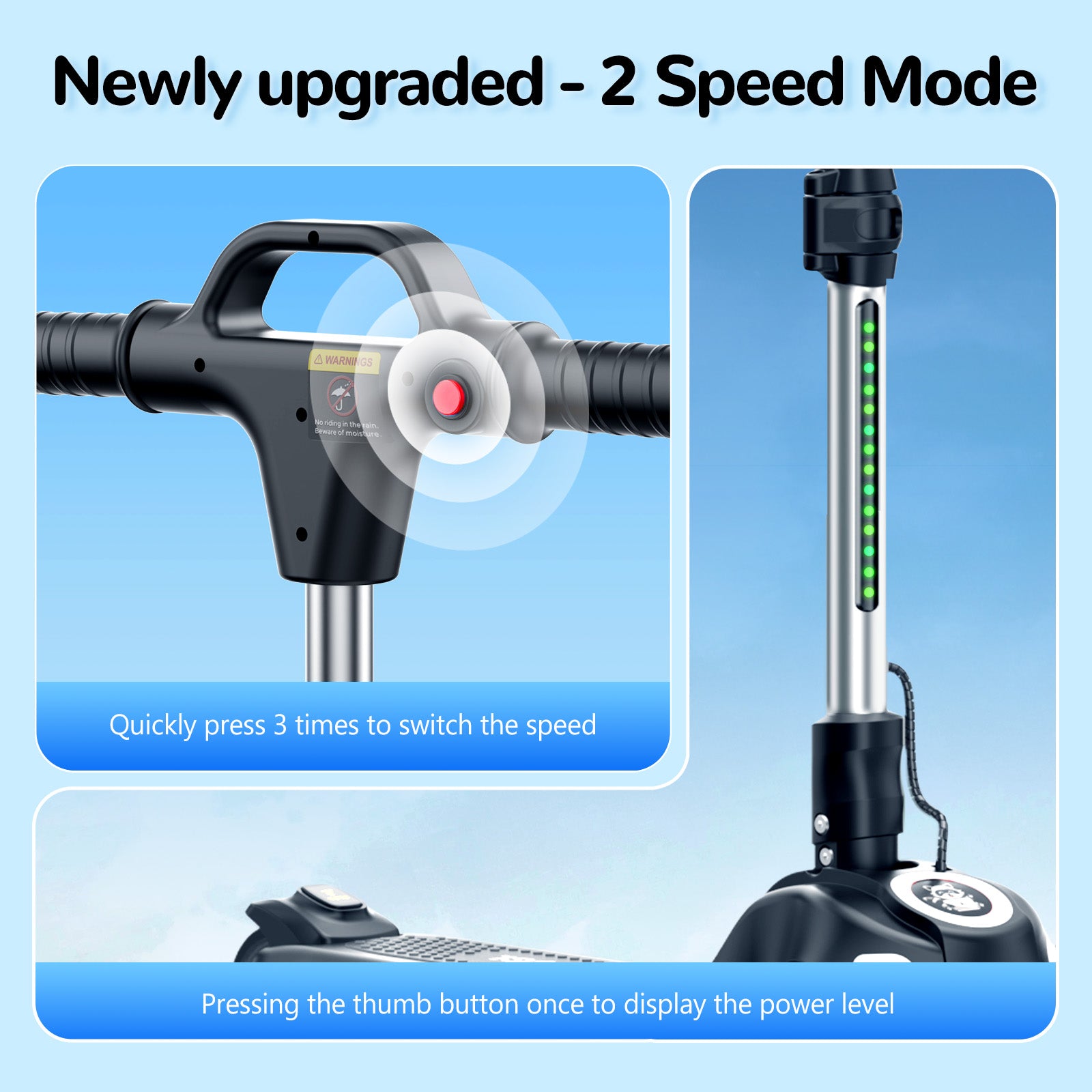 Trottinettes pliables à hauteur réglable iScooter iK2 Pro 3 pour enfants