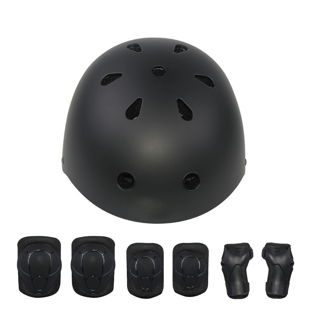 Kids Helmet Set Skateboard Knee Pads Wrist Guards