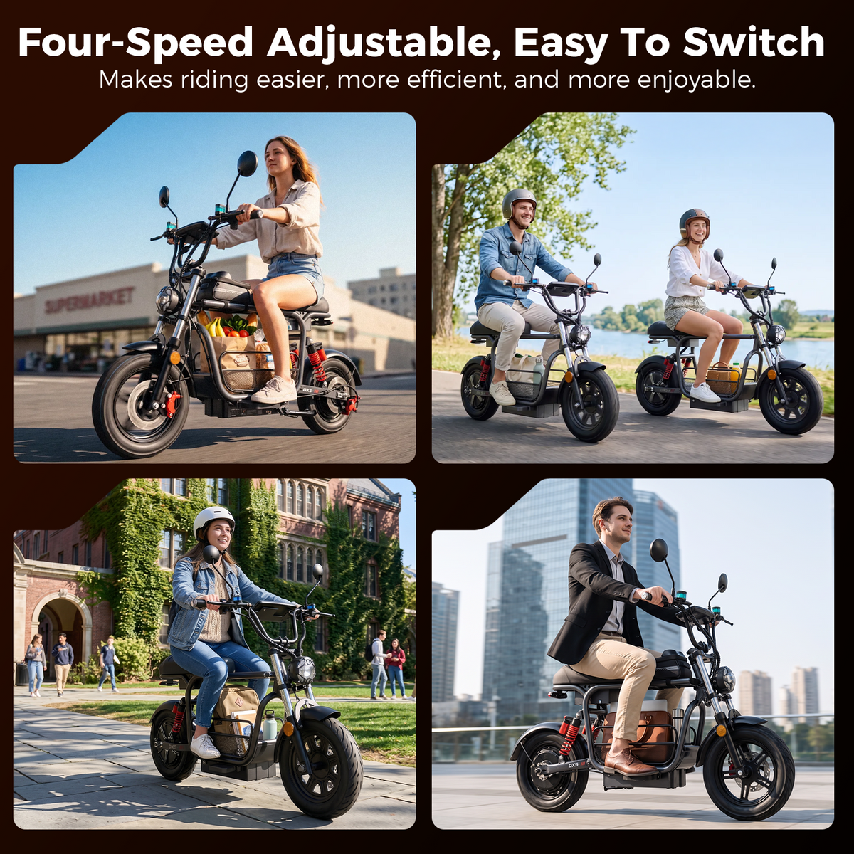 iScooter DX5 Cargo Electric Scooter with Seat