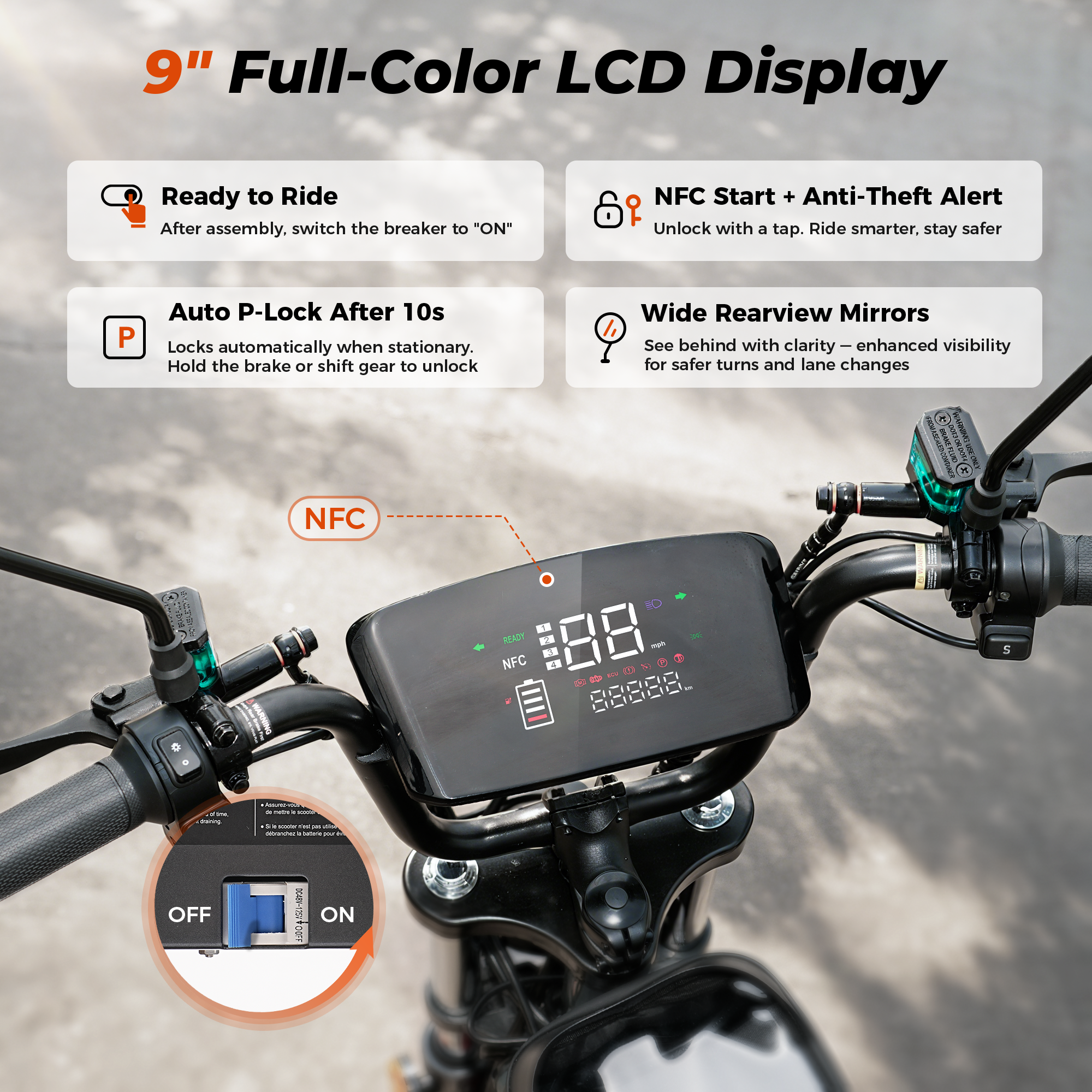 iScooter DX5 1500W Cargo Electric Scooter