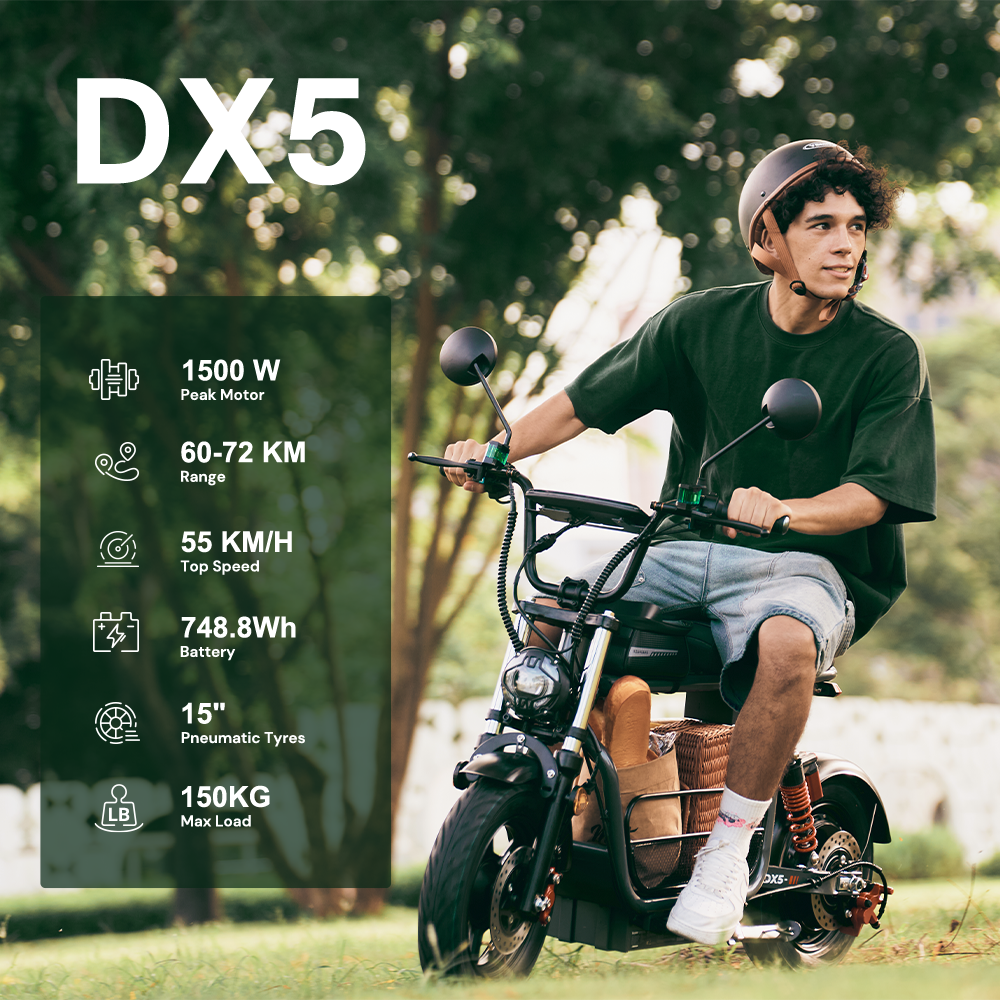 iScooter DX5 Electric Scooter with Seat
