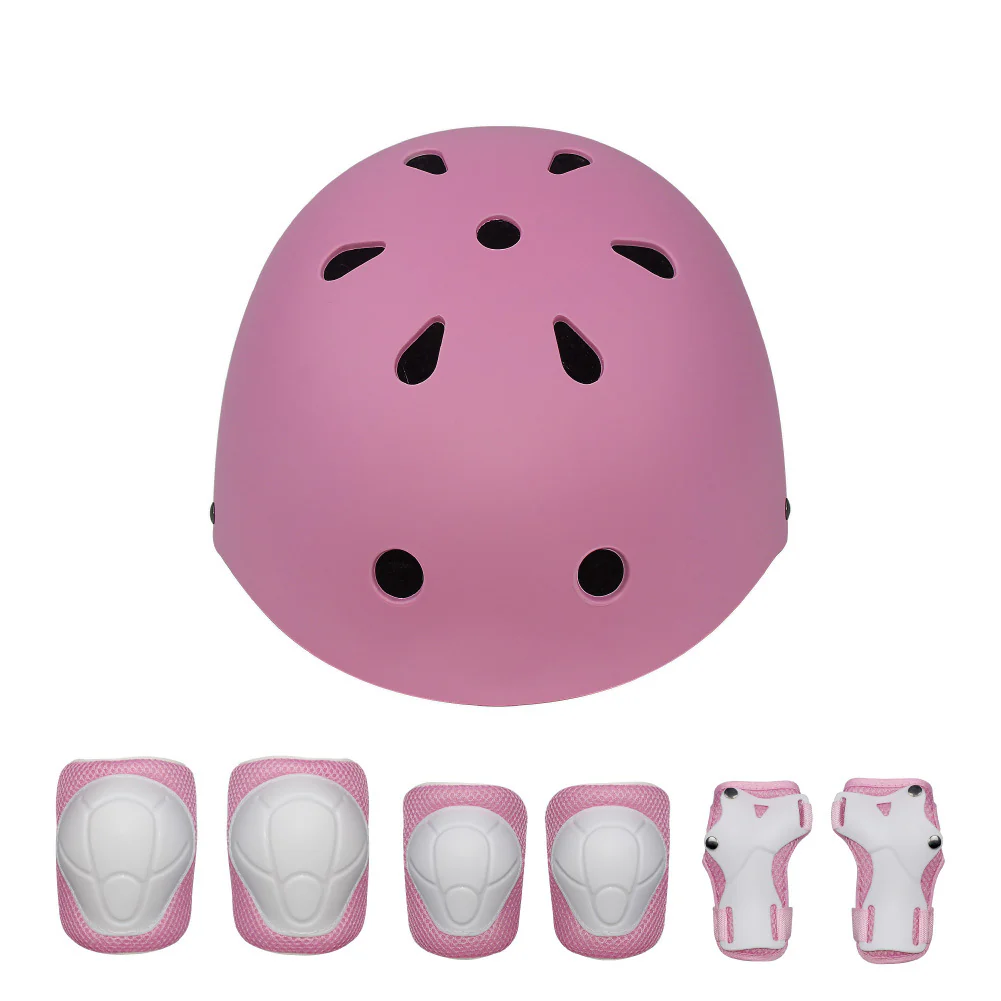 Kids Helmet Set Skateboard Knee Pads Wrist Guards