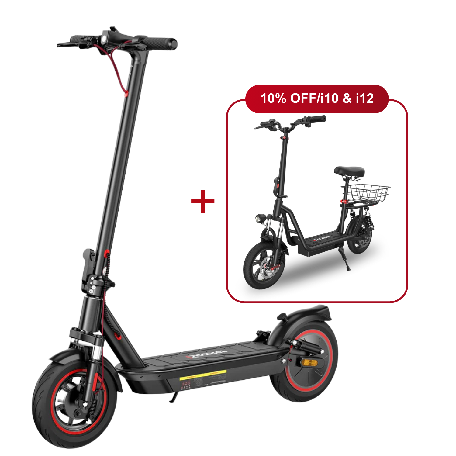 Offre combinée : 10 % de réduction - iScooter : 2 trottinettes électriques au meilleur prix