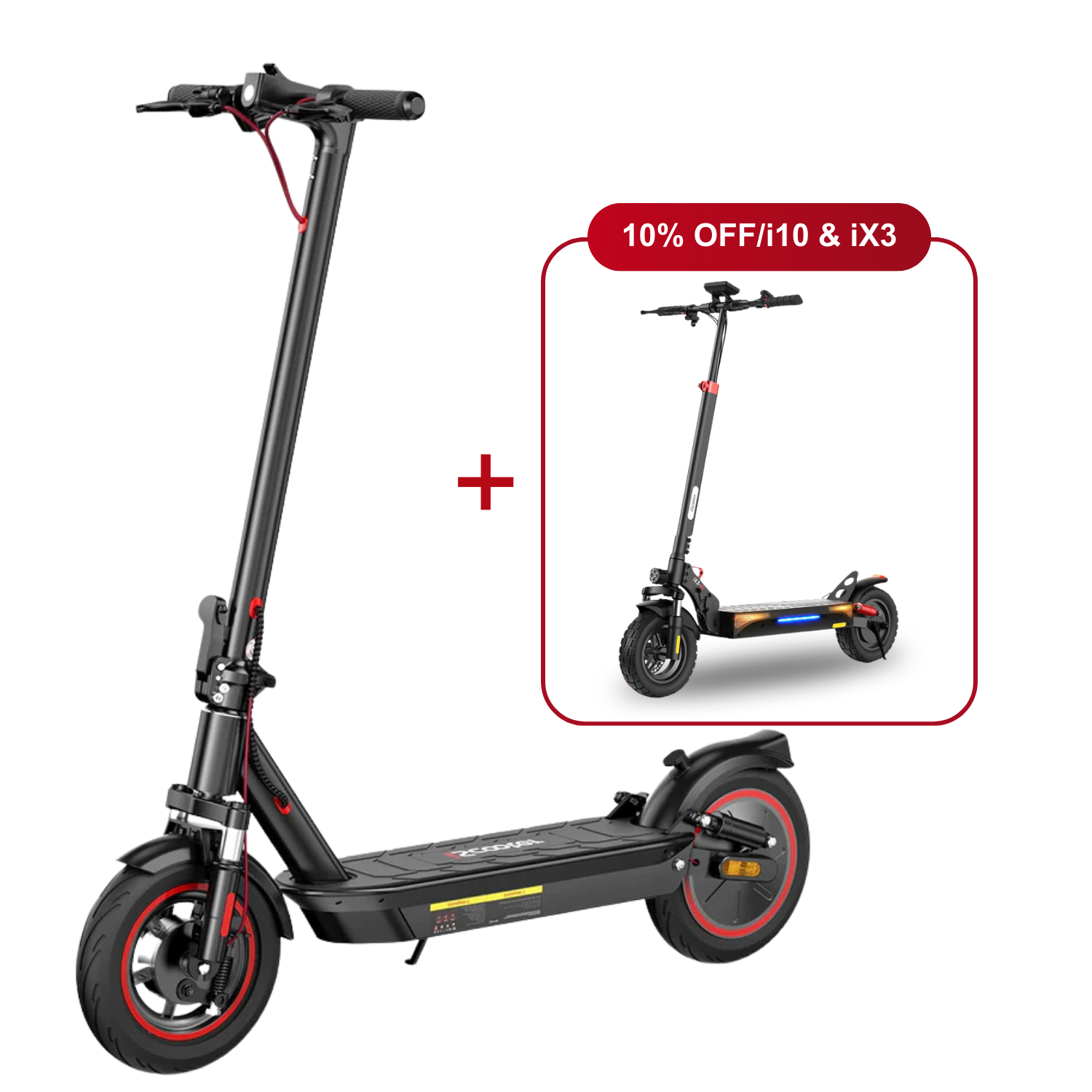 Offre combinée : 10 % de réduction - iScooter : 2 trottinettes électriques au meilleur prix