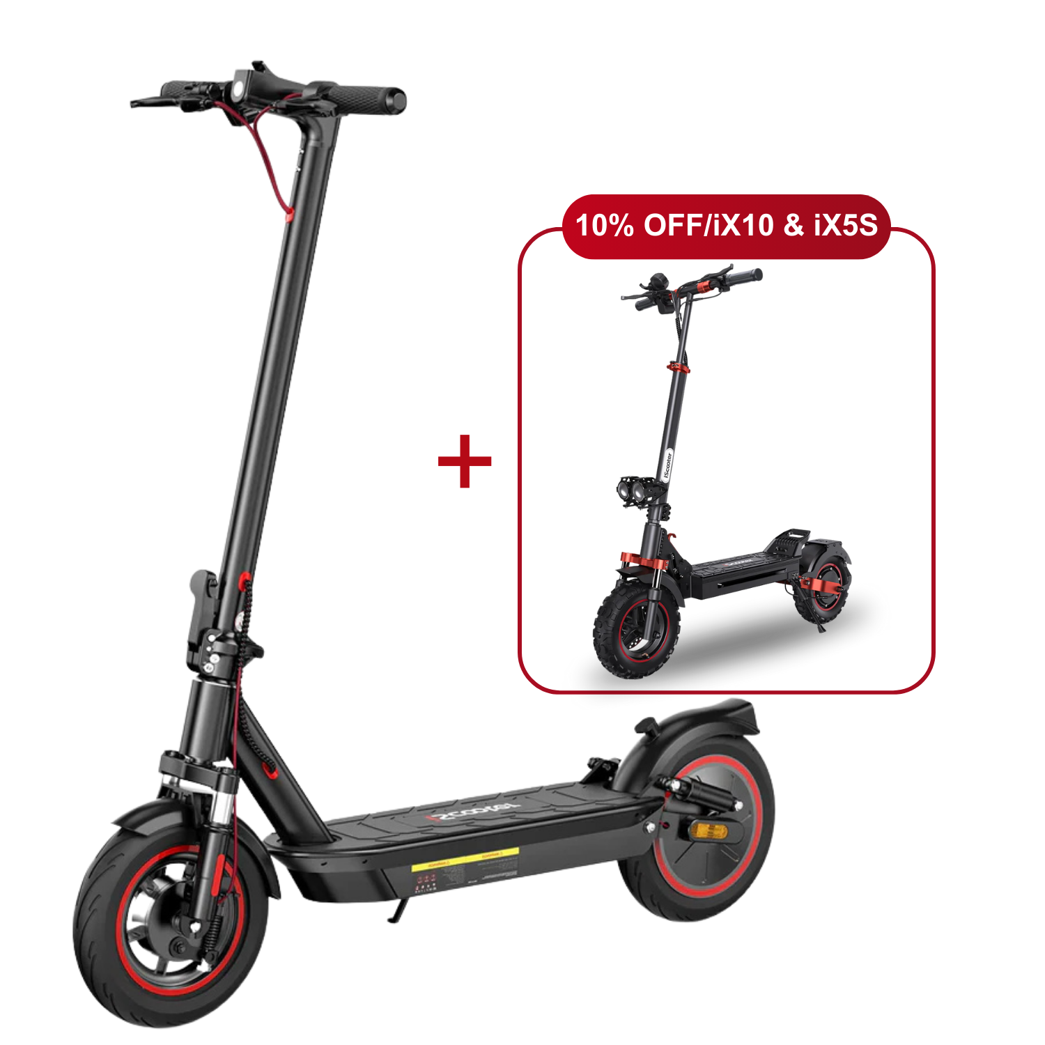 Offre combinée : 10 % de réduction - iScooter : 2 trottinettes électriques au meilleur prix