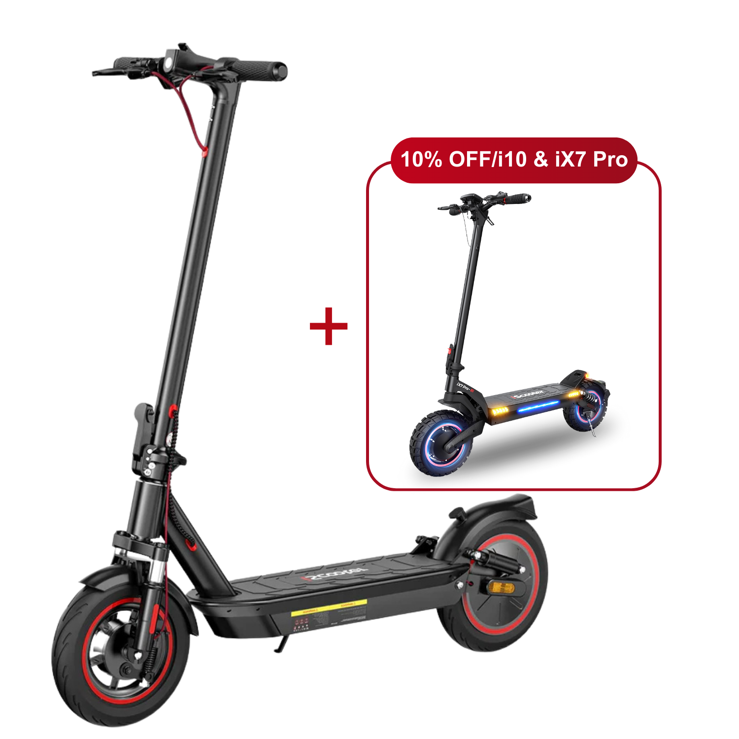 Offre combinée : 10 % de réduction - iScooter : 2 trottinettes électriques au meilleur prix
