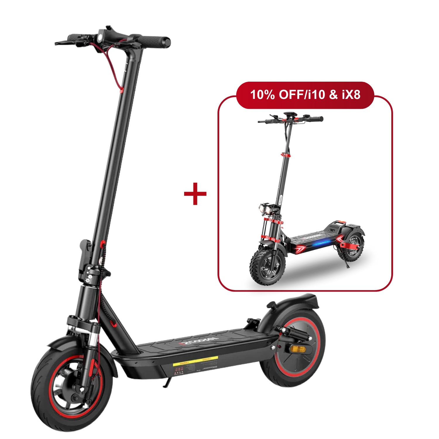 Offre combinée : 10 % de réduction - iScooter : 2 trottinettes électriques au meilleur prix