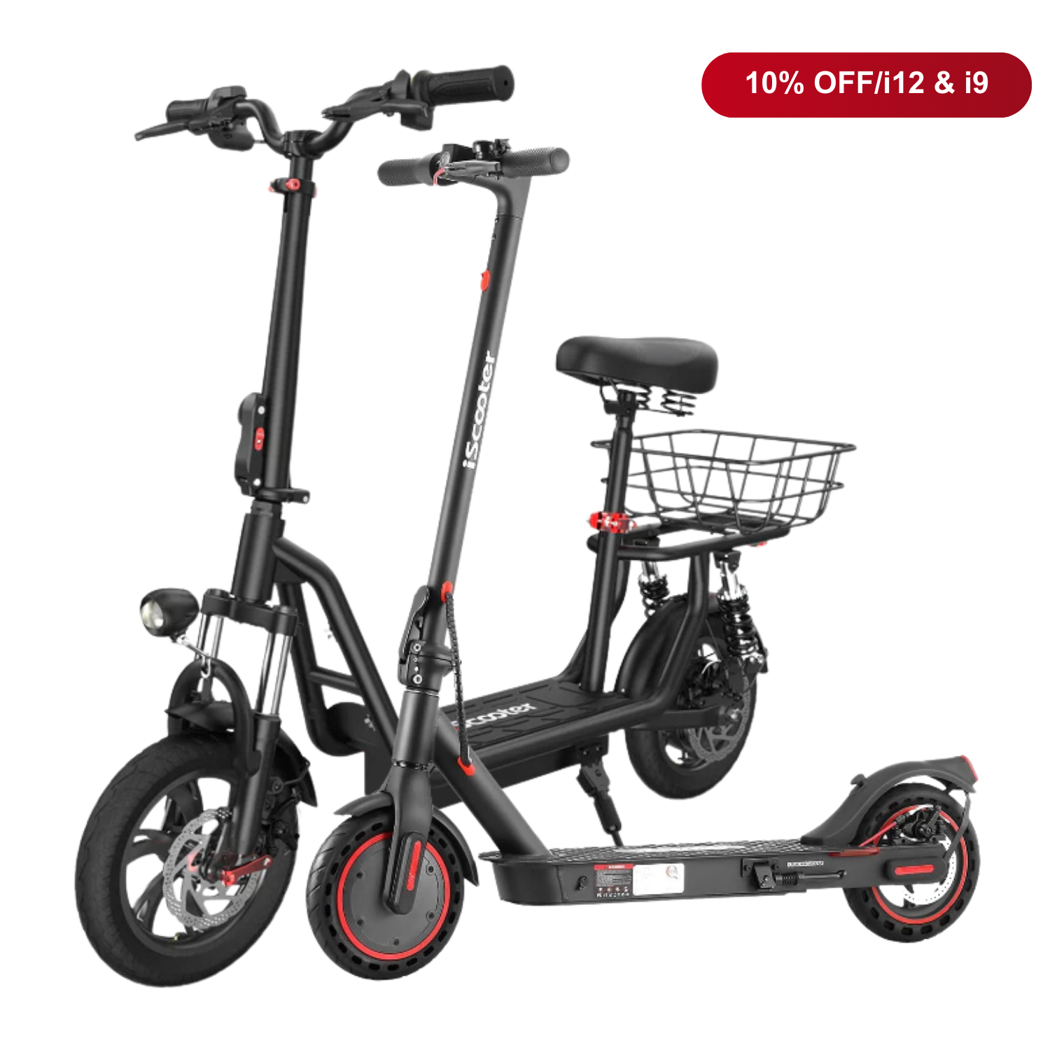Offre combinée : 10 % de réduction - iScooter : 2 trottinettes électriques au meilleur prix