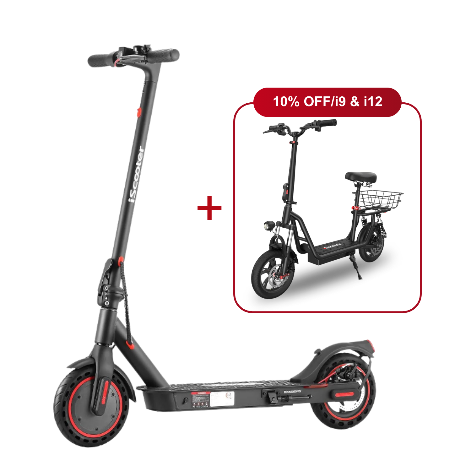 Offre combinée : 10 % de réduction - iScooter : 2 trottinettes électriques au meilleur prix