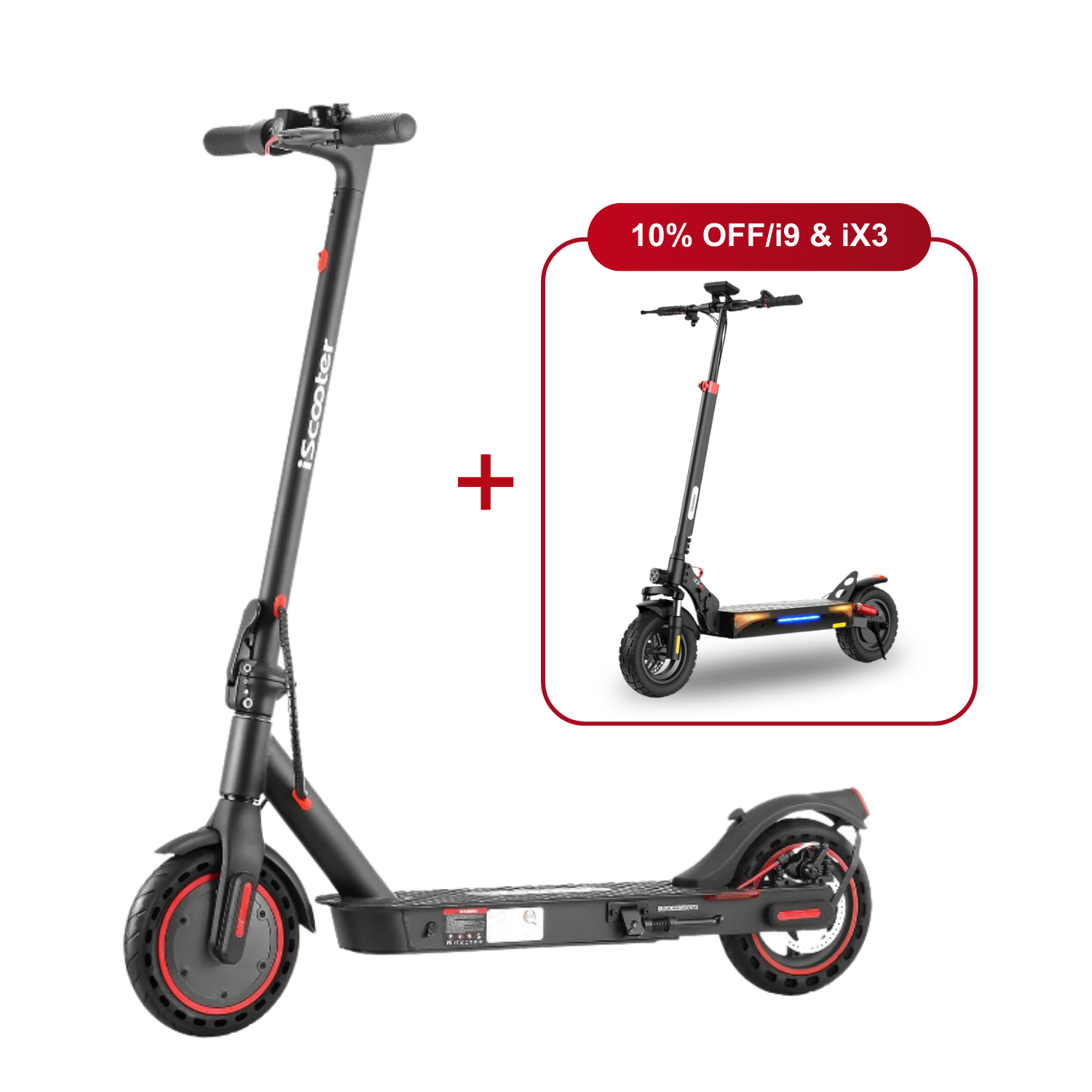 Offre combinée : 10 % de réduction - iScooter : 2 trottinettes électriques au meilleur prix