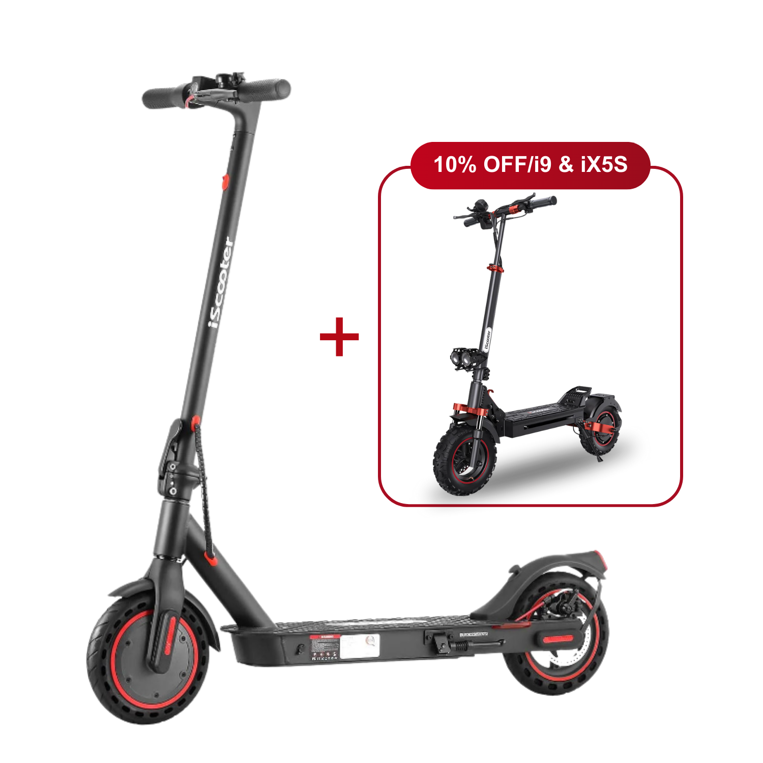 Offre combinée : 10 % de réduction - iScooter : 2 trottinettes électriques au meilleur prix