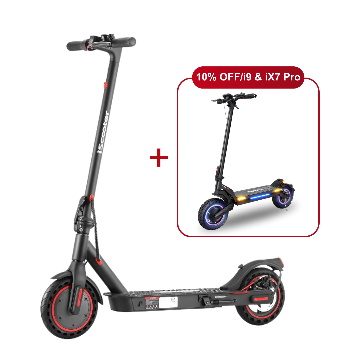 Offre combinée : 10 % de réduction - iScooter : 2 trottinettes électriques au meilleur prix