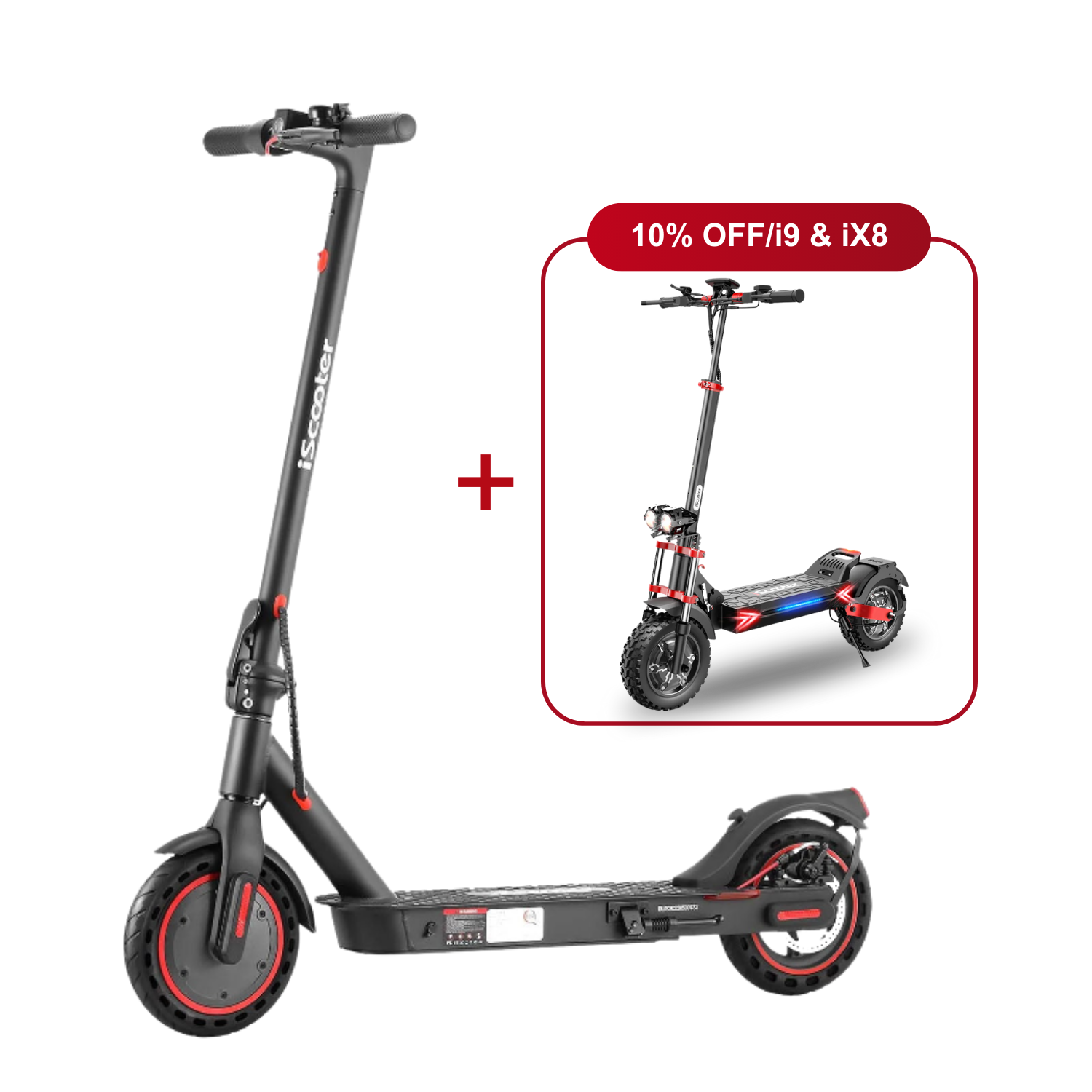 Offre combinée : 10 % de réduction - iScooter : 2 trottinettes électriques au meilleur prix