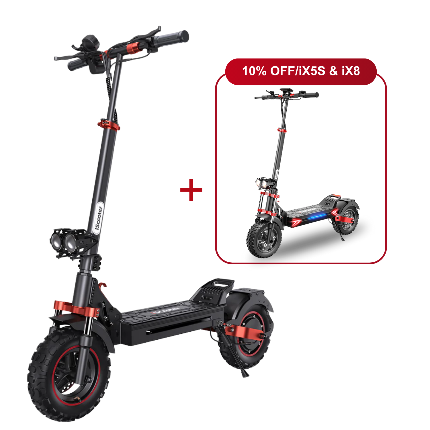 Offre combinée : 10 % de réduction - iScooter : 2 trottinettes électriques au meilleur prix