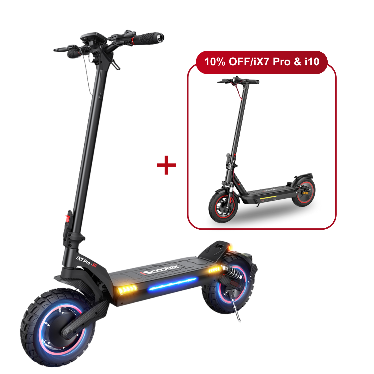 Offre combinée : 10 % de réduction - iScooter : 2 trottinettes électriques au meilleur prix