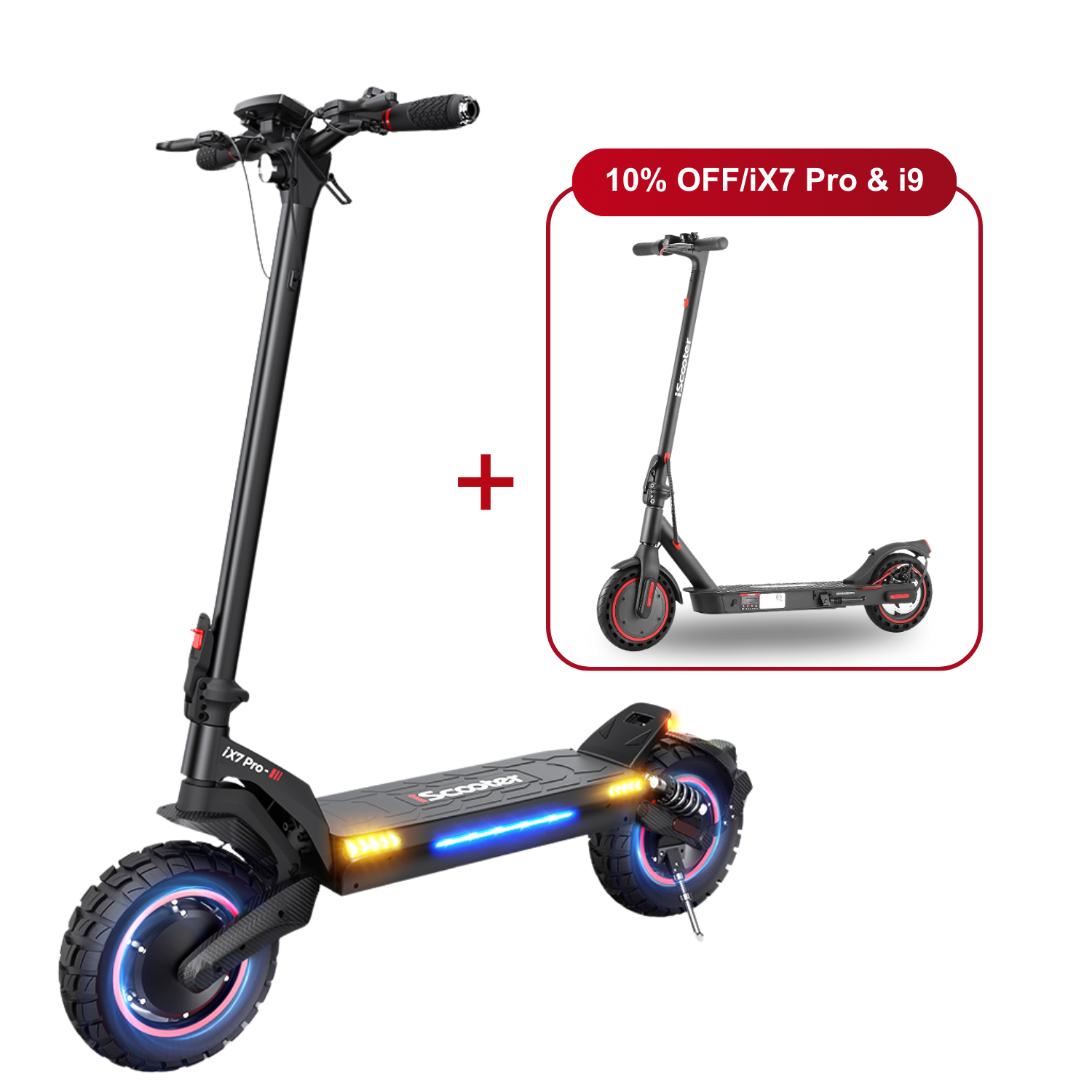 Offre combinée : 10 % de réduction - iScooter : 2 trottinettes électriques au meilleur prix