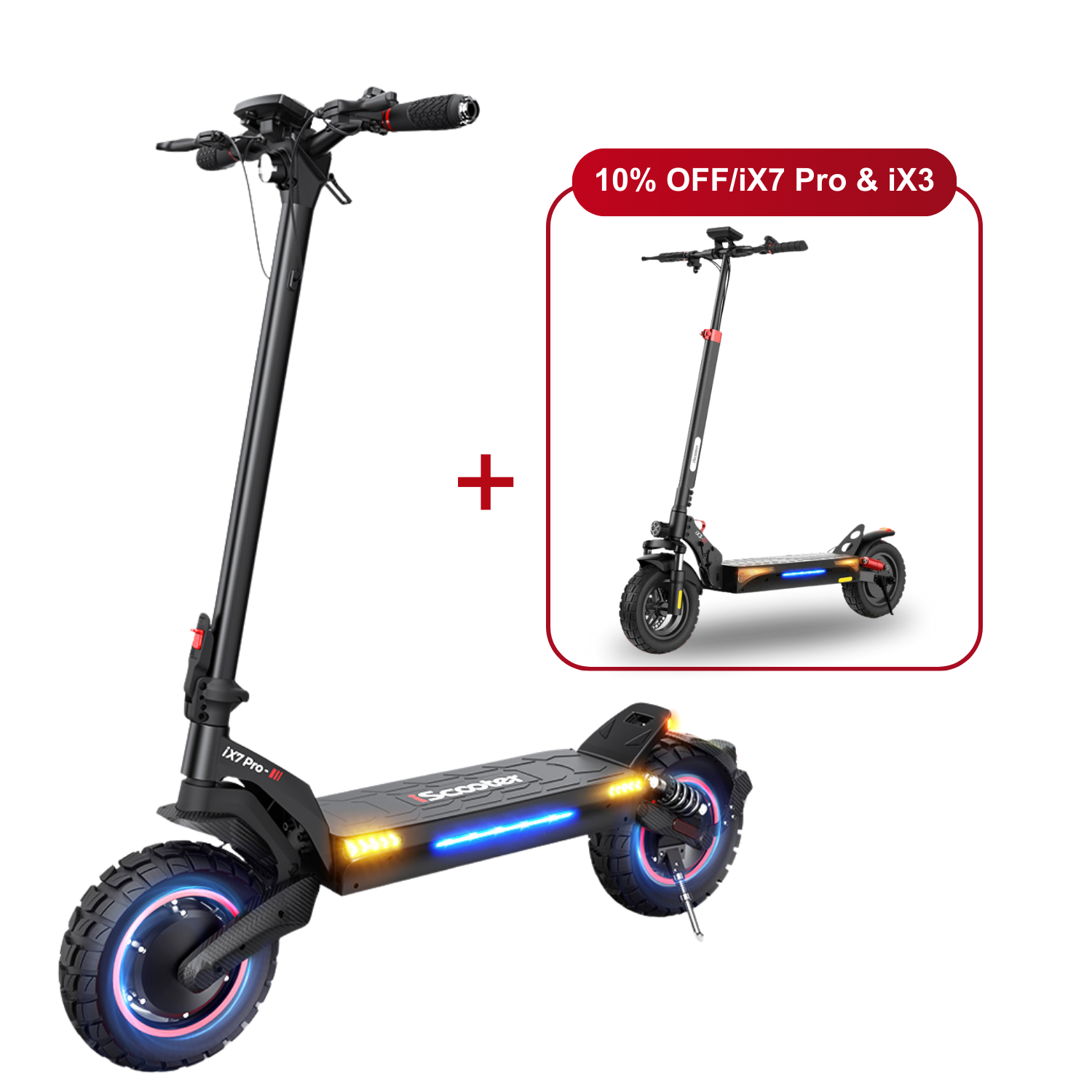 Offre combinée : 10 % de réduction - iScooter : 2 trottinettes électriques au meilleur prix