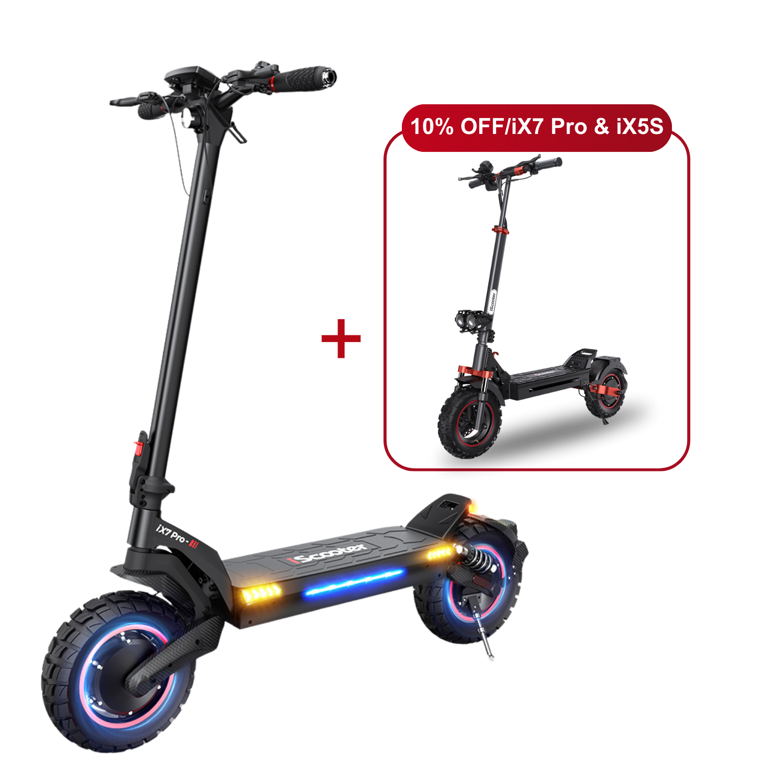 Offre combinée : 10 % de réduction - iScooter : 2 trottinettes électriques au meilleur prix