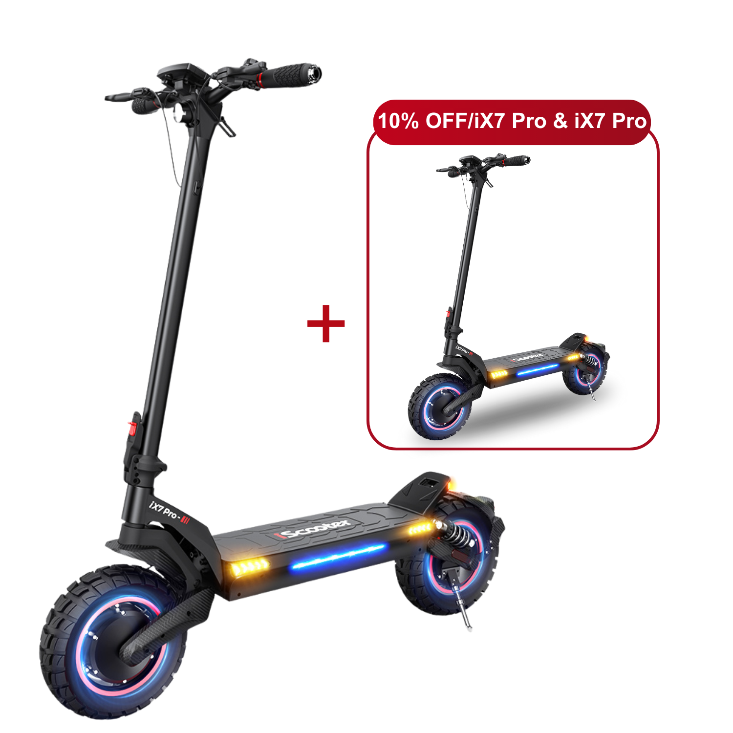 Offre combinée : 10 % de réduction - iScooter : 2 trottinettes électriques au meilleur prix