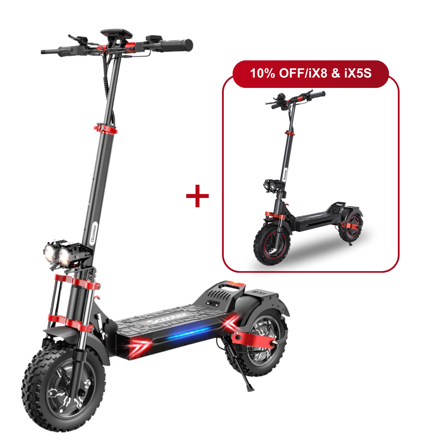 Offre combinée : 10 % de réduction - iScooter : 2 trottinettes électriques au meilleur prix