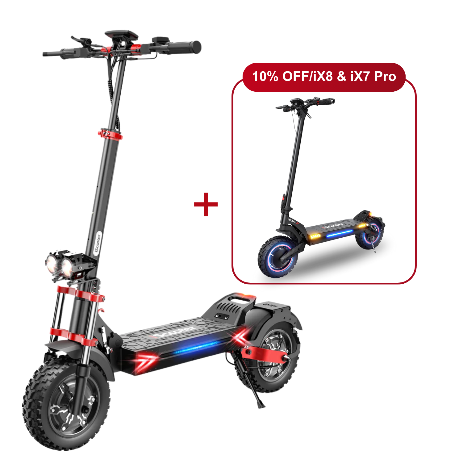 Offre combinée : 10 % de réduction - iScooter : 2 trottinettes électriques au meilleur prix