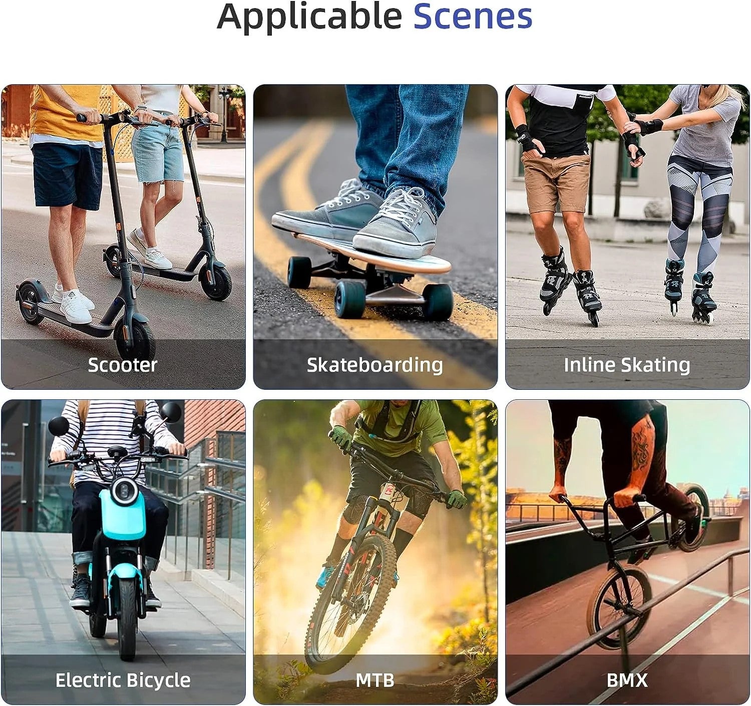 Casque de vélo et de trottinette avec lumière LED