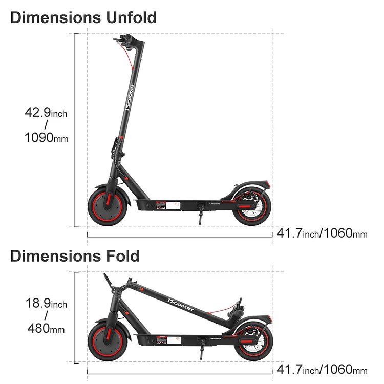 Trottinette électrique pliable pour trajets quotidiens iScooter i9