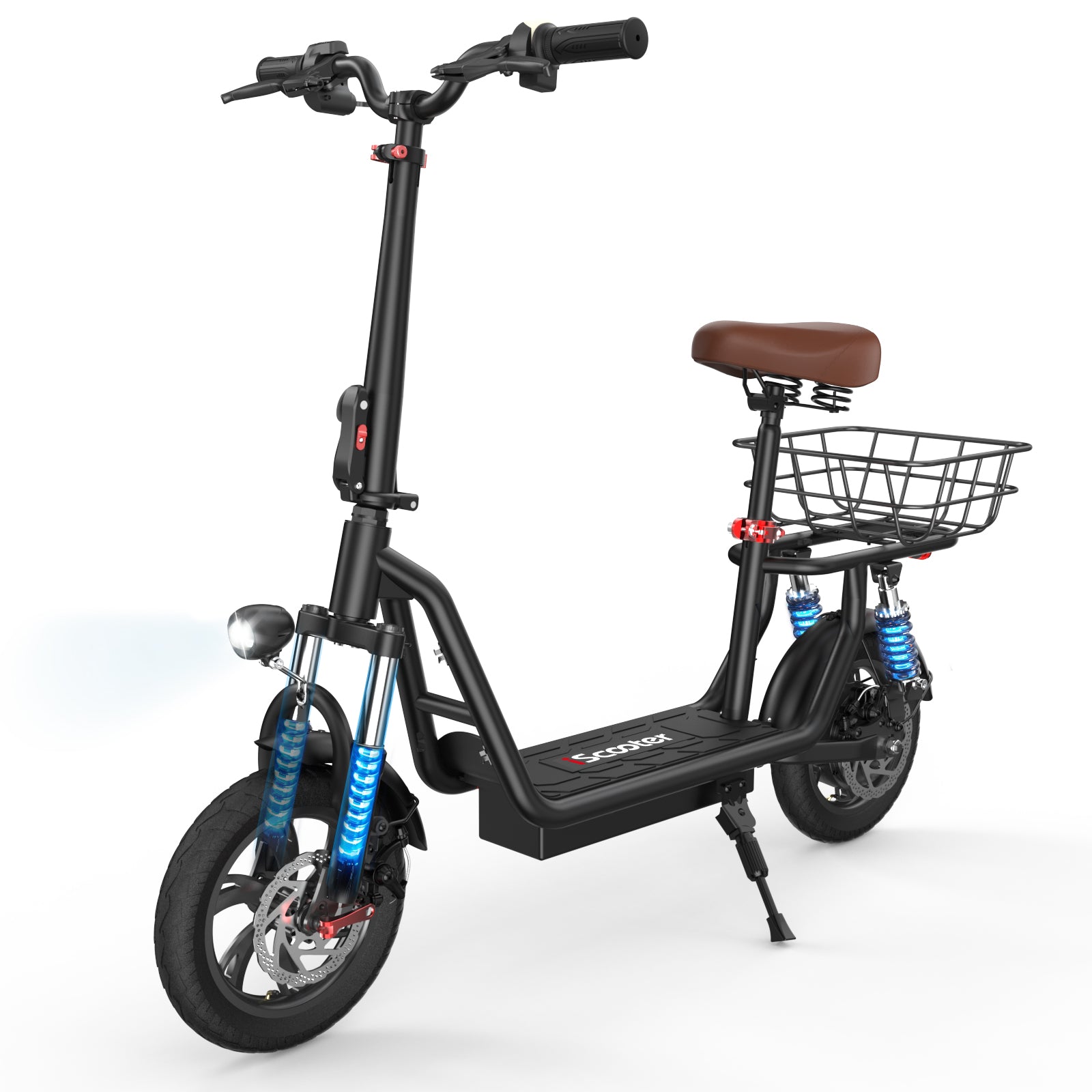 iScooter i12 Electric Scooter with Seat & Carry Basket