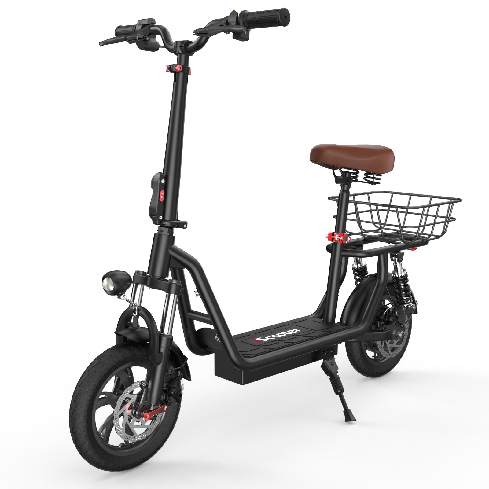 iScooter i12 Electric Scooter with Seat & Carry Basket