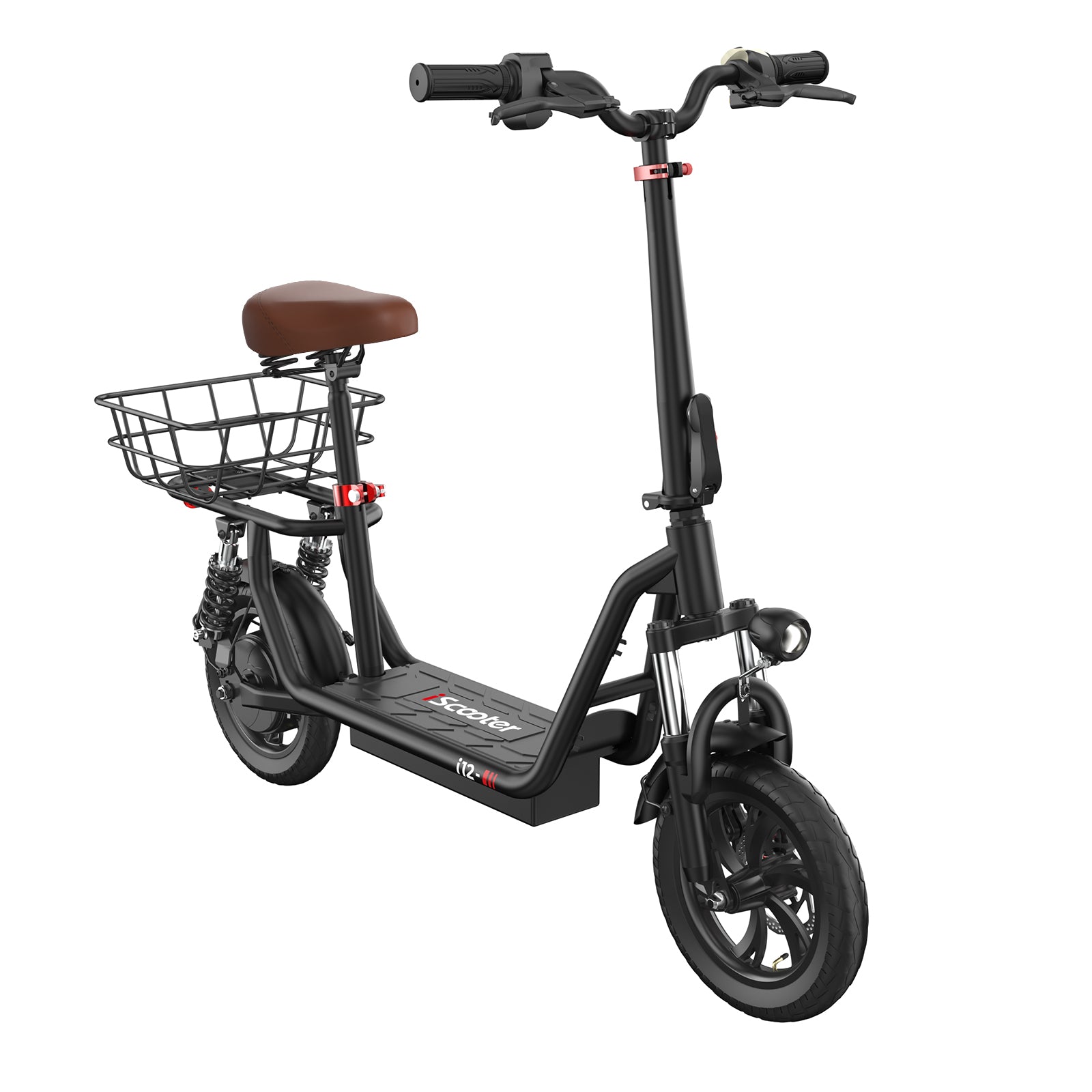 iScooter i12 Electric Scooter with Seat & Carry Basket