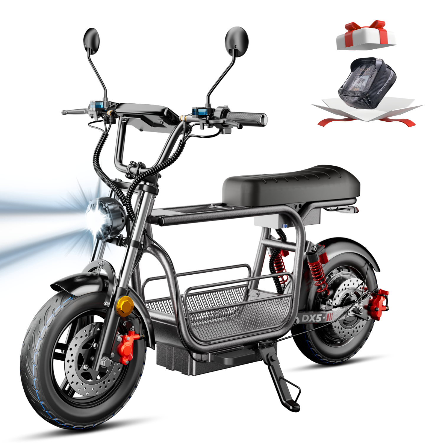 iScooter DX5 Cargo Electric Scooter with Seat