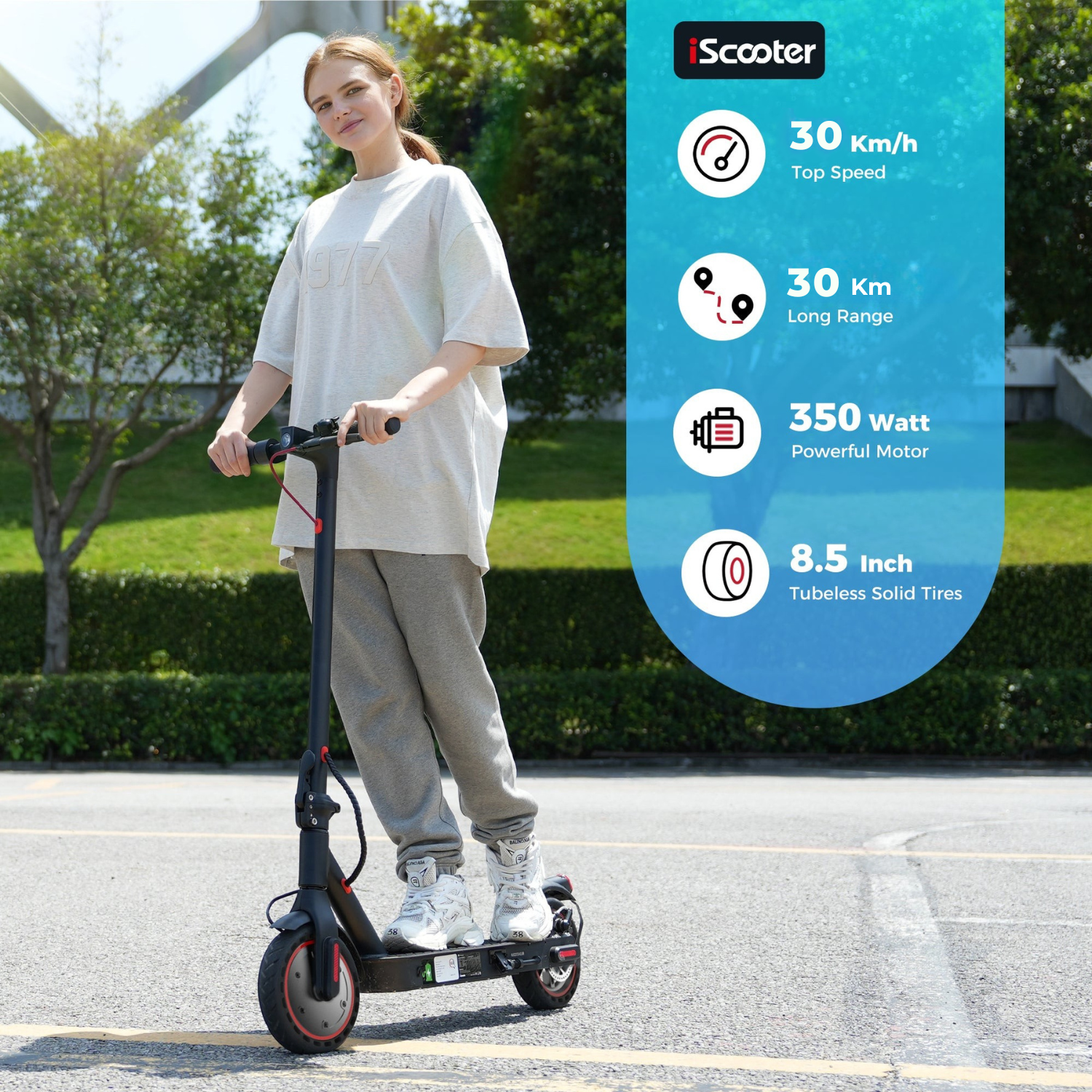 iScooter i9 Foldable Commuting Electric Scooter
