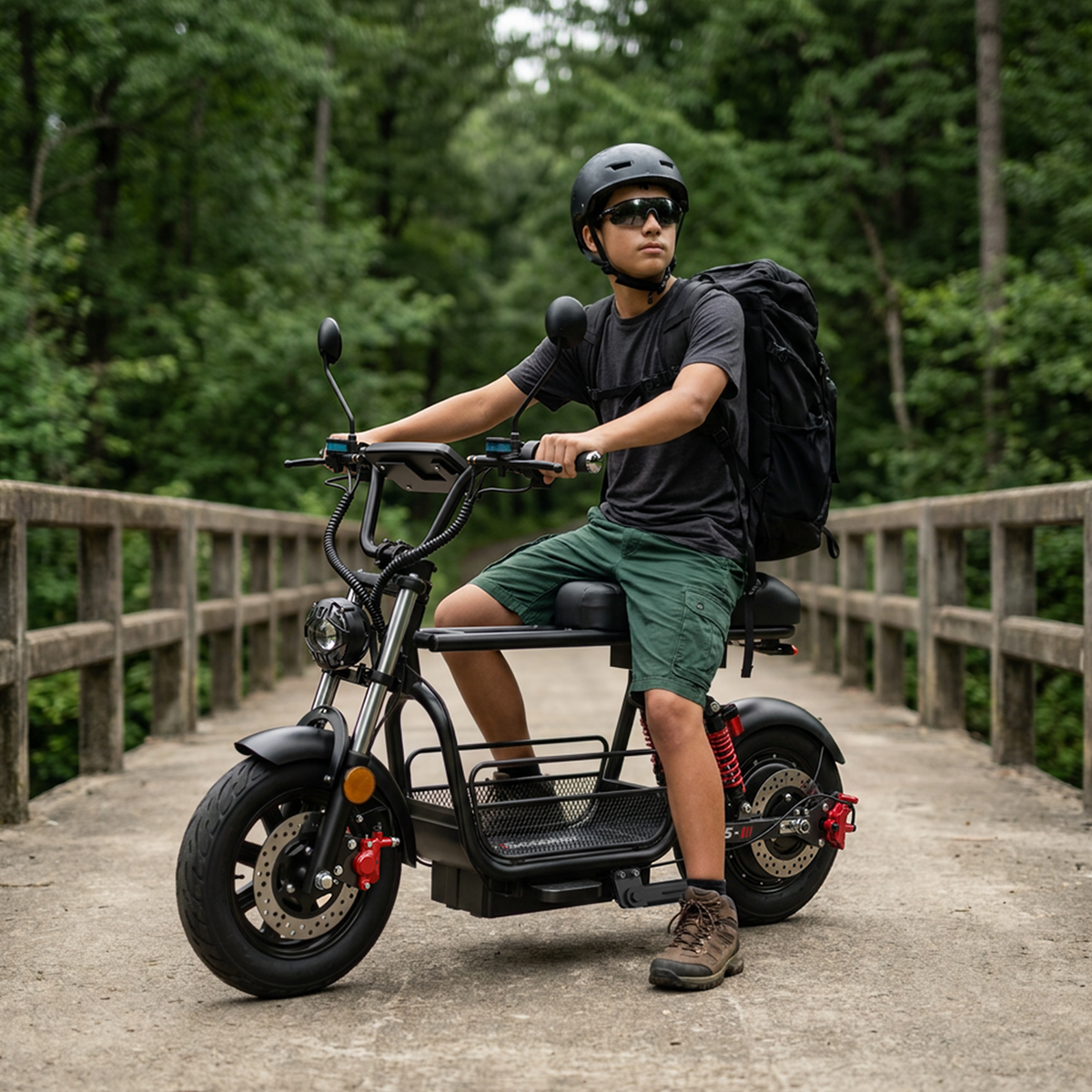 iScooter DX5 Cargo Electric Scooter with Seat