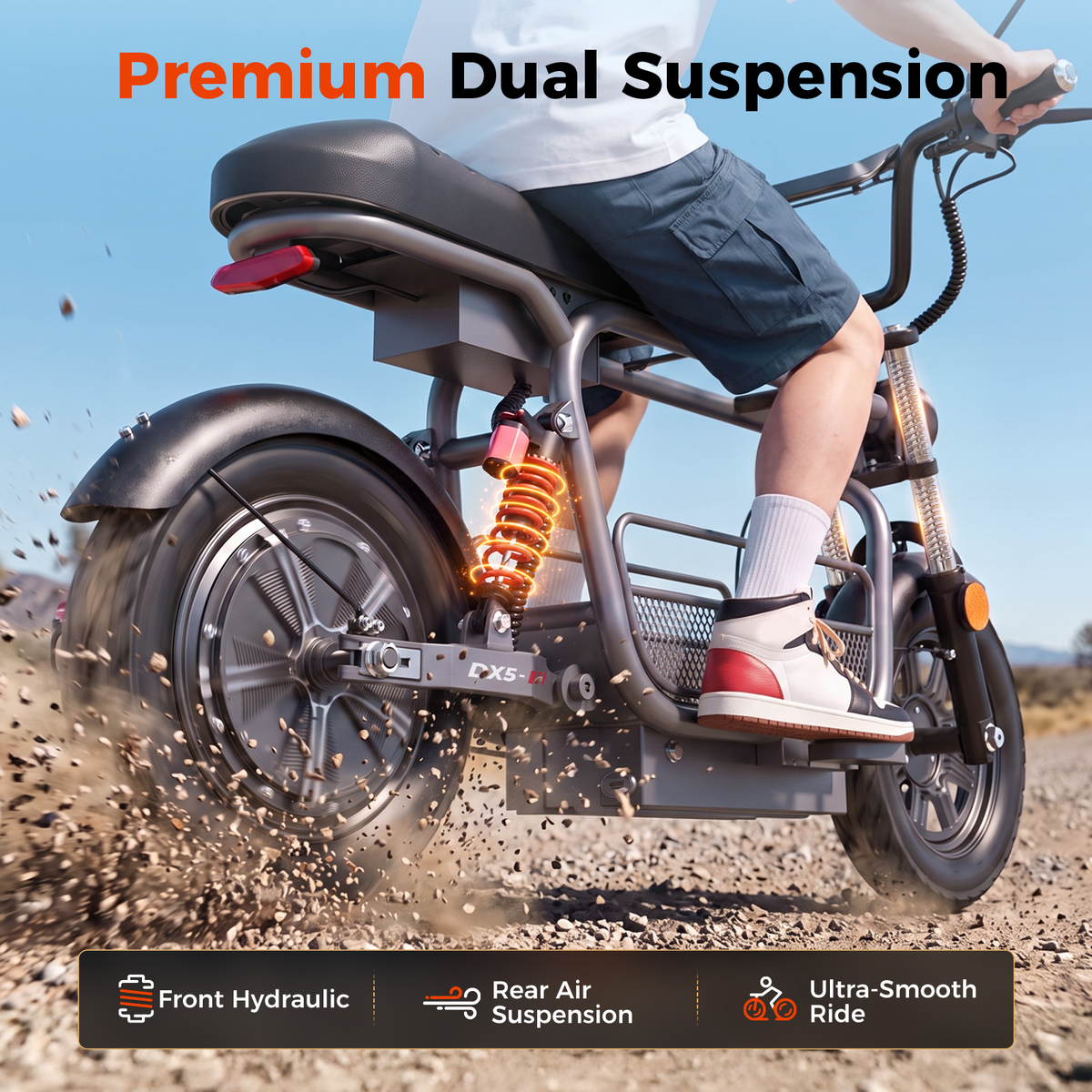 iScooter DX5 Cargo Electric Scooter with Seat