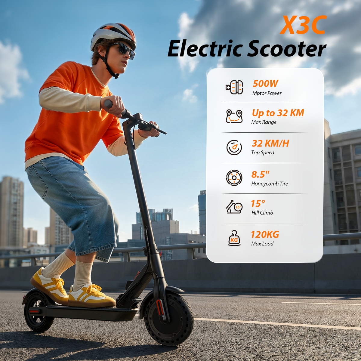 X3C 500W Commuting Electric Scooter