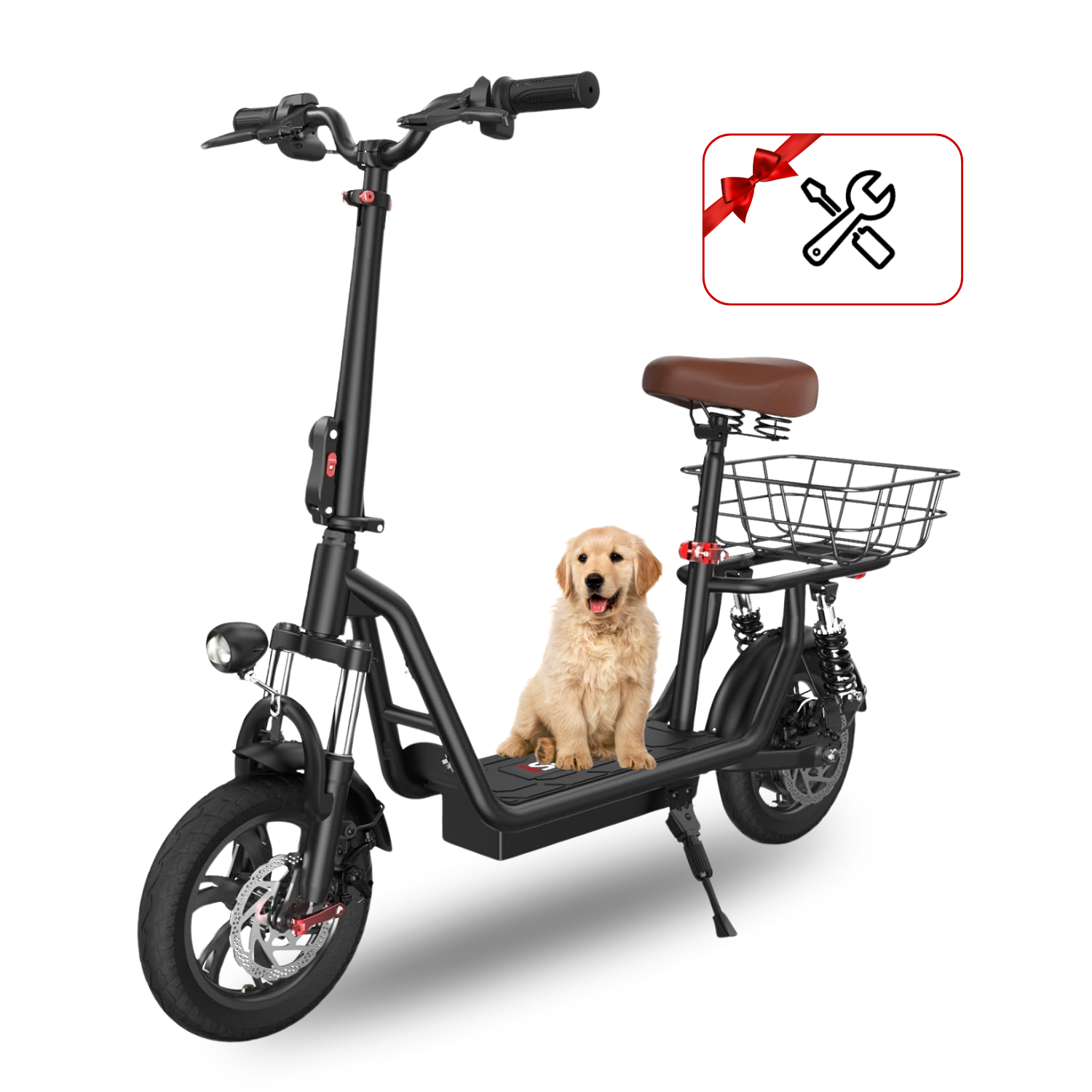 iScooter i12 Electric Scooter with Seat & Carry Basket