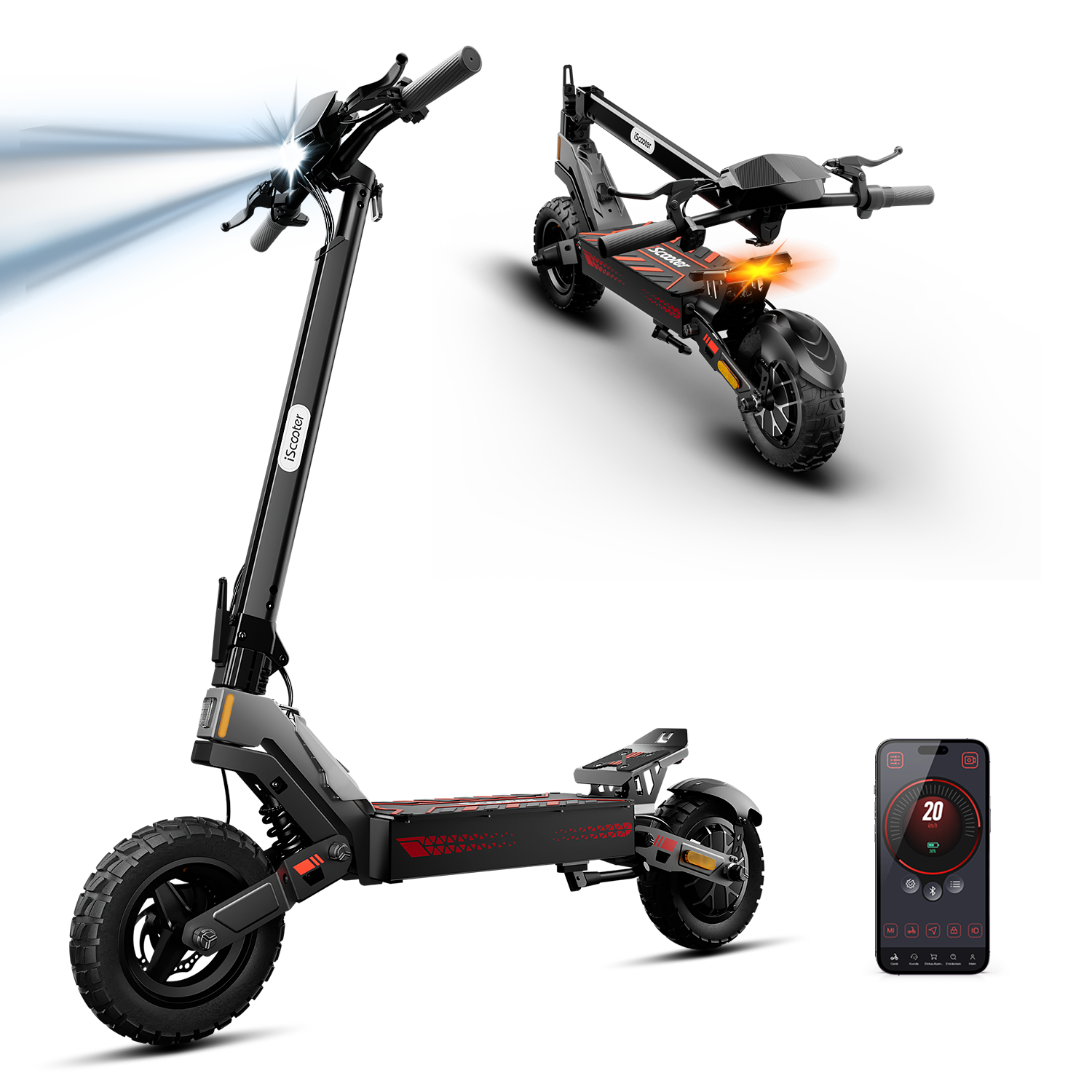 iScooter iF1 Electric Scooter 1200W Motor for Adults